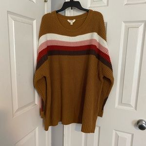 Size 4X sweater brown with stripes